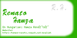 renato hamza business card
